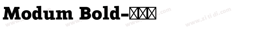 Modum Bold字体转换